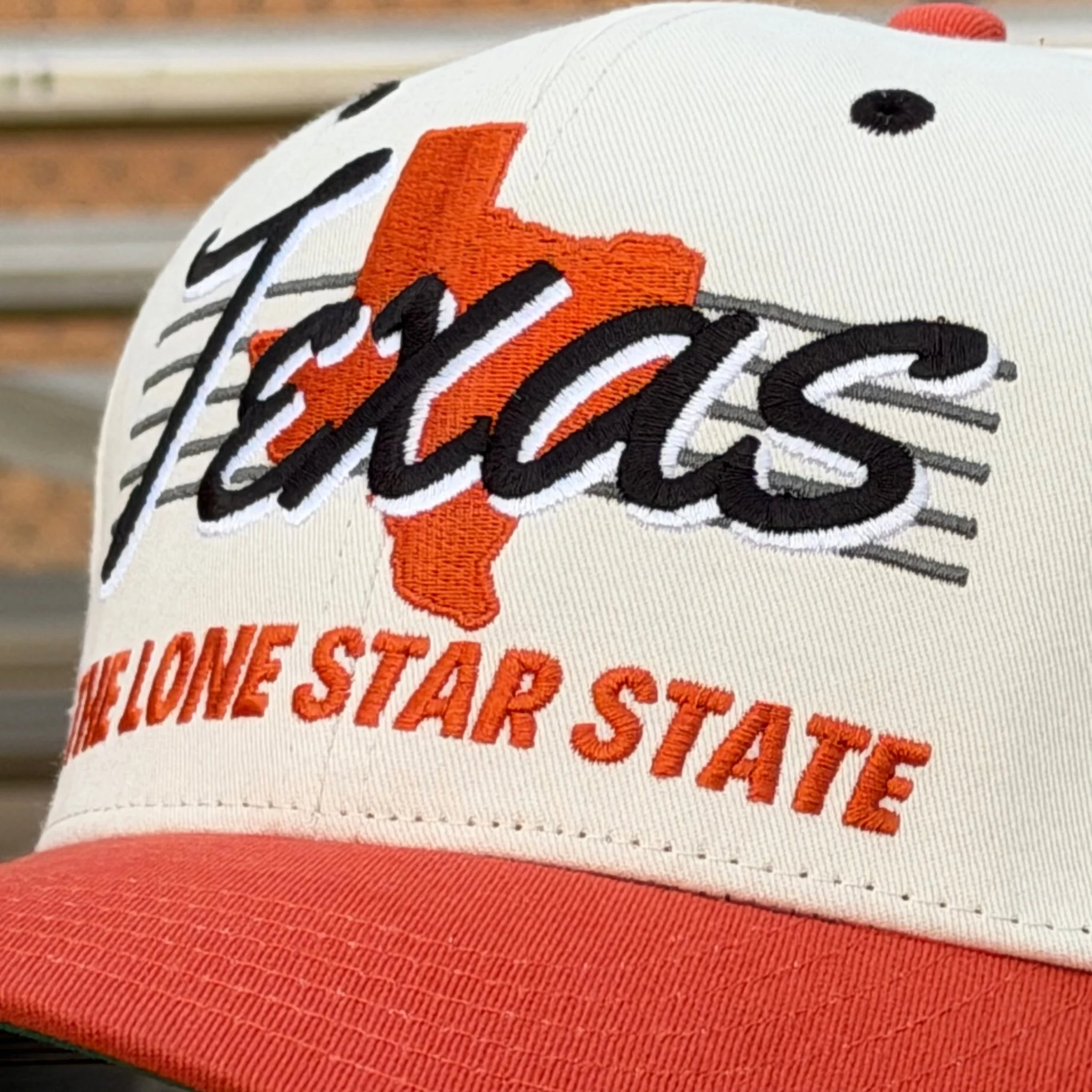 Texas Snapback - The Longhorn (Cream/Burnt Orange) - Image 2