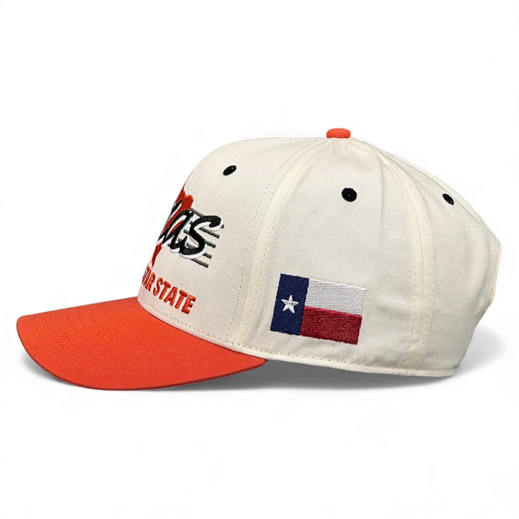 Texas Snapback - The Longhorn (Cream/Burnt Orange) - Image 3