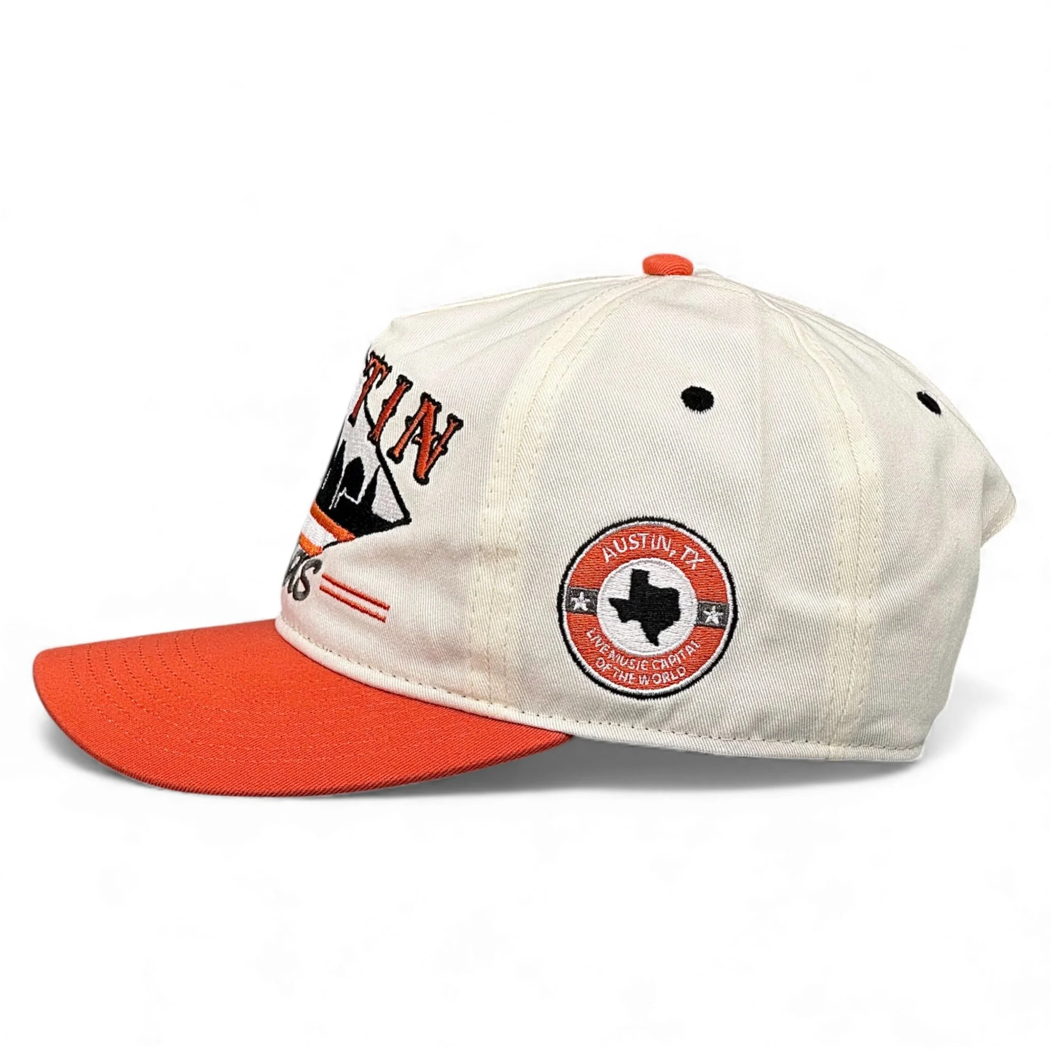 Austin Snapback - The Silicon Hills (Cream/Burnt Orange) - Image 3
