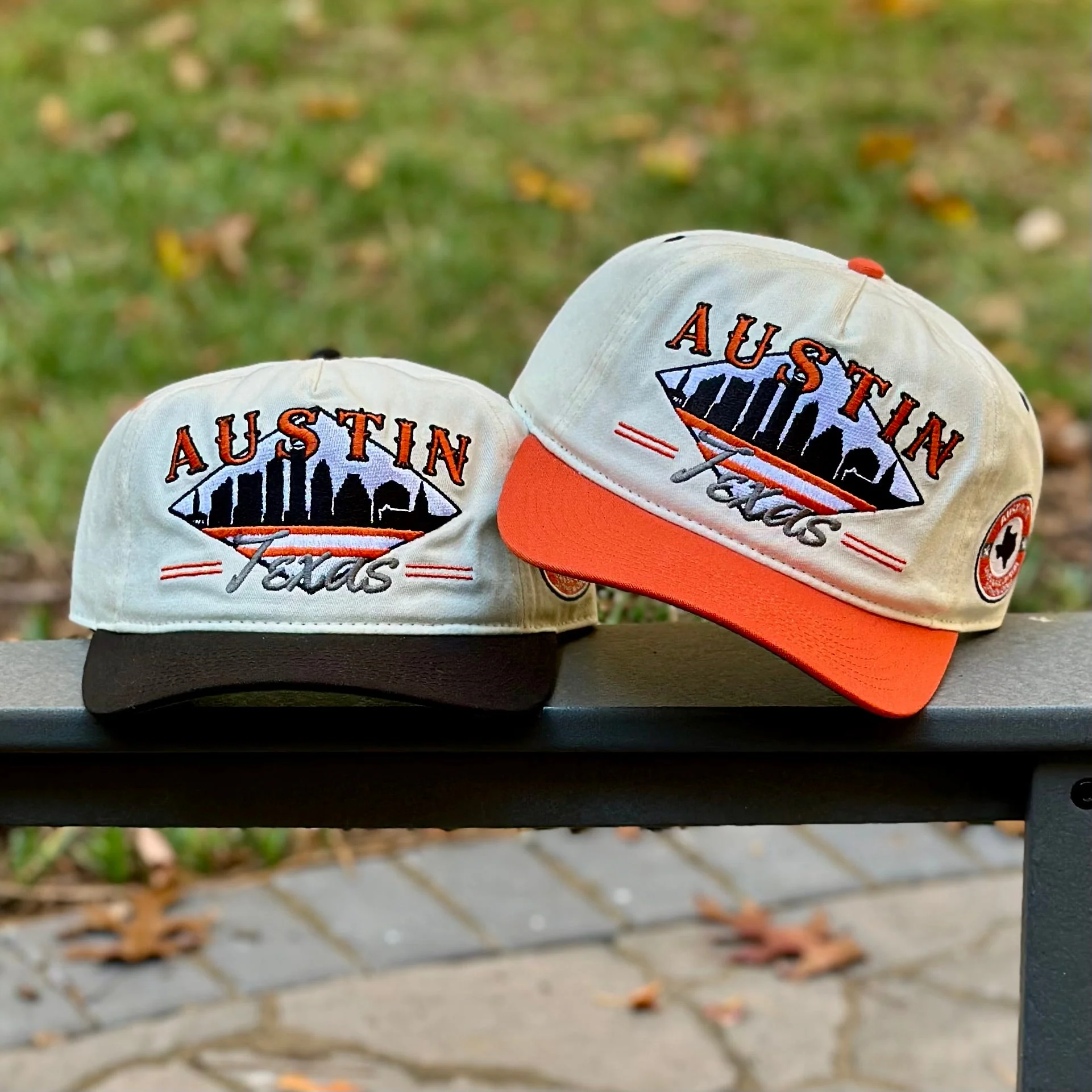 Austin Snapback - The Silicon Hills (Cream/Burnt Orange) - Image 6