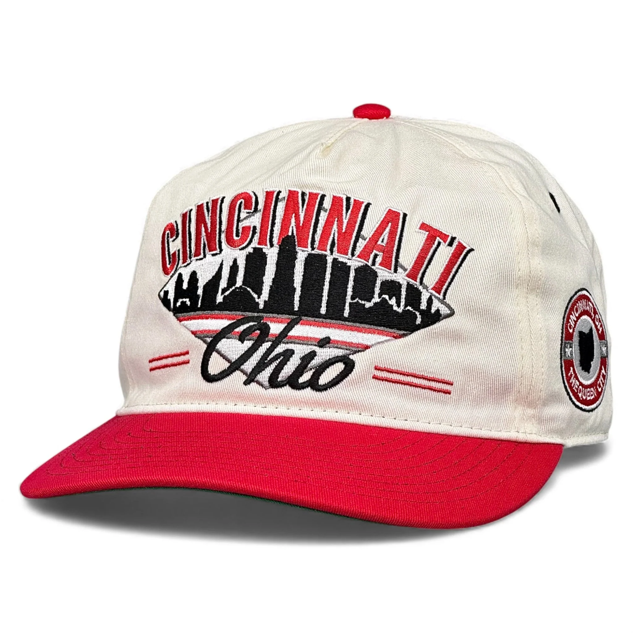 Cincinnati Snapback - The Charlie Hustle (Cream/Red) - Image 5