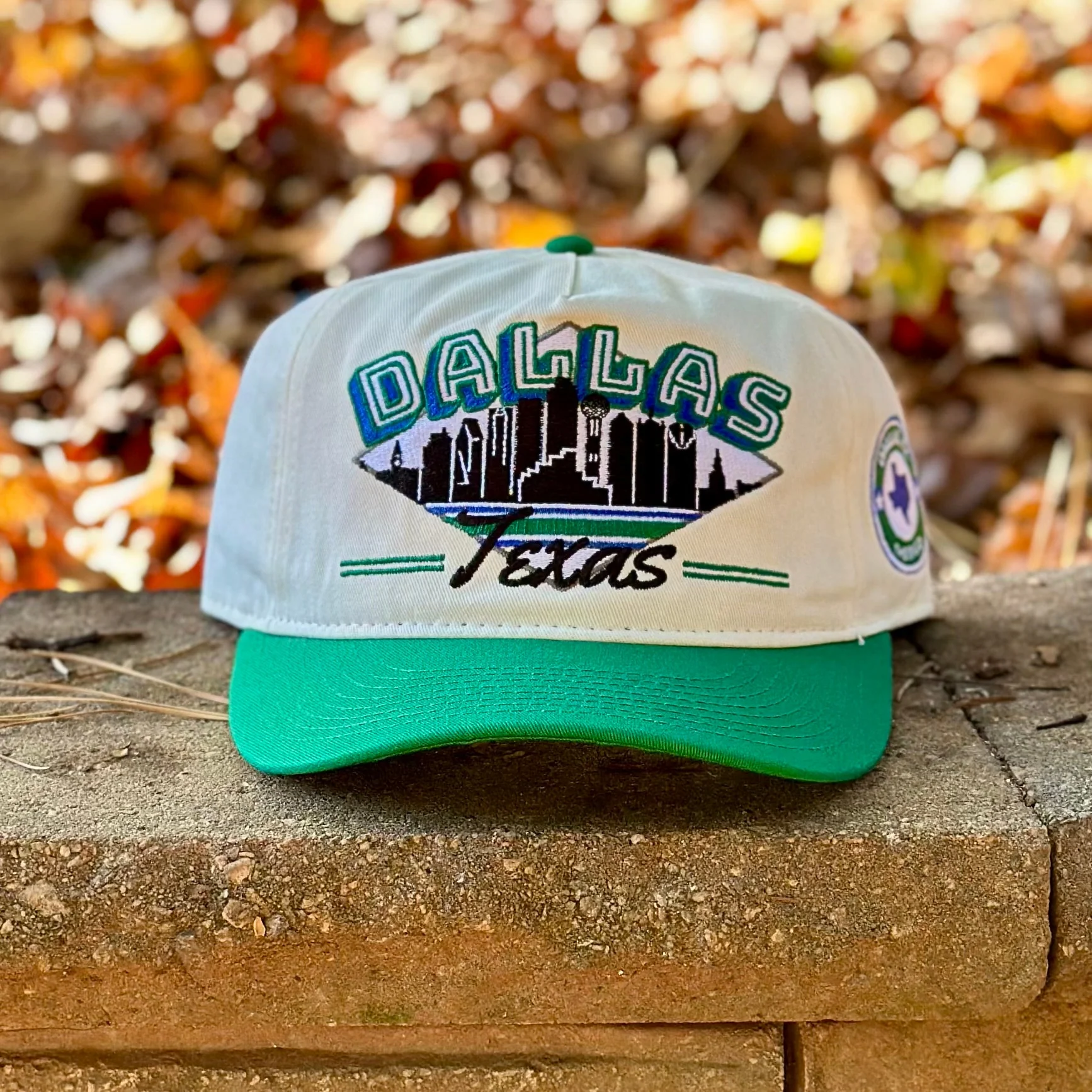 Dallas Snapback - The Dirk (Cream/Green) - Image 4