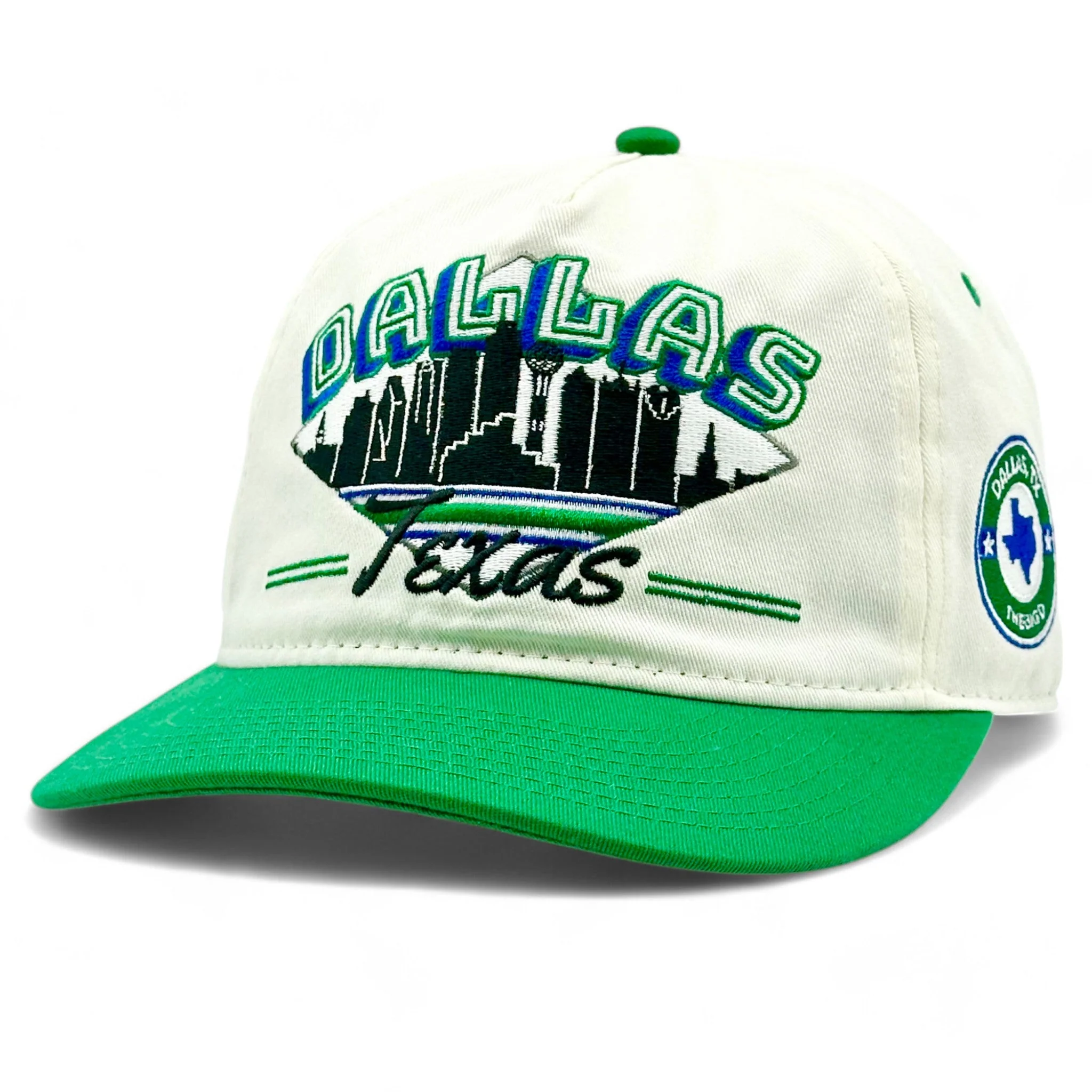 Dallas Snapback - The Dirk (Cream/Green) - Image 5