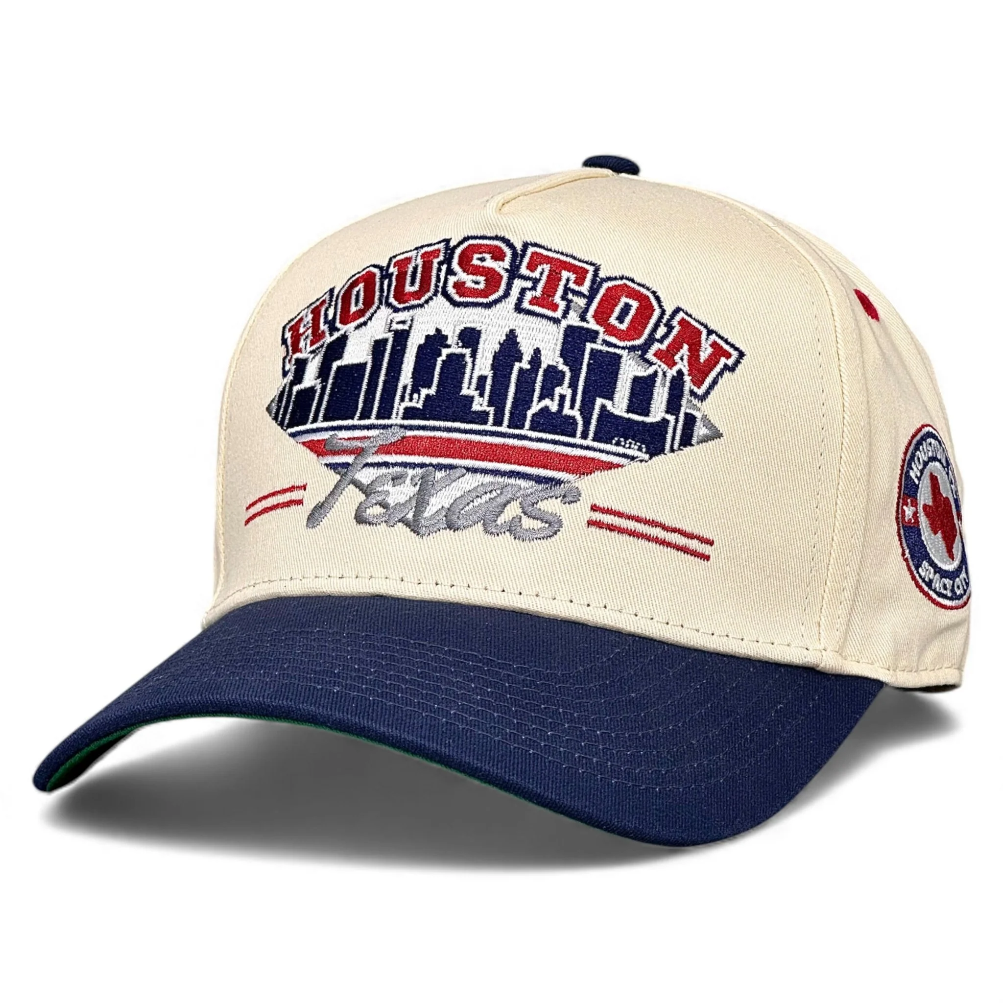 Houston Snapback - The Texan (Cream/Navy) - Image 5