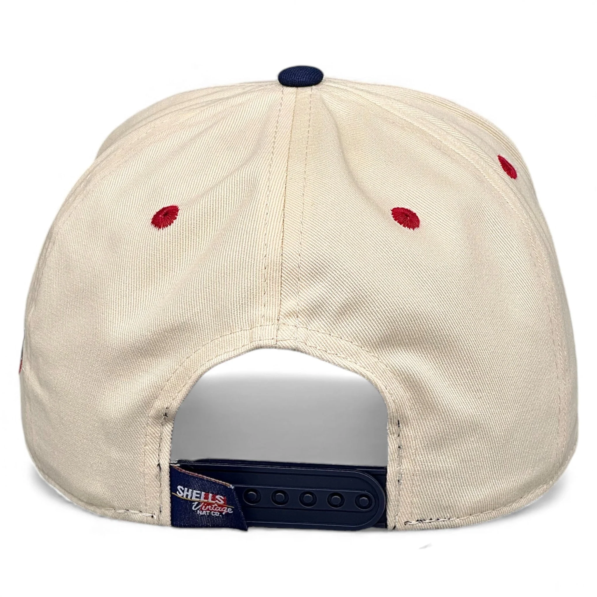Houston Snapback - The Texan (Cream/Navy) - Image 7