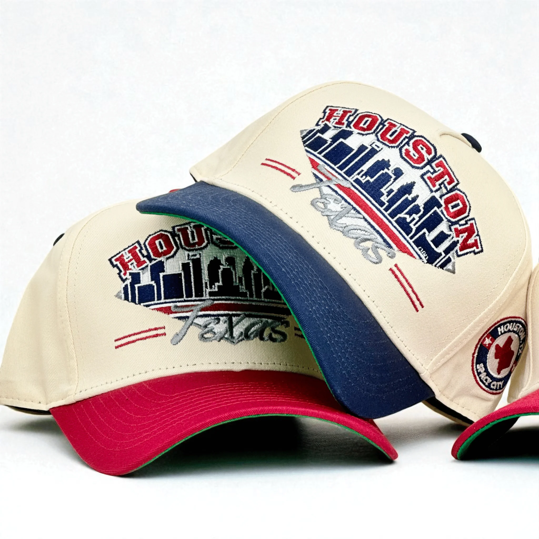 Houston Snapback - The Texan (Cream/Navy) - Image 8