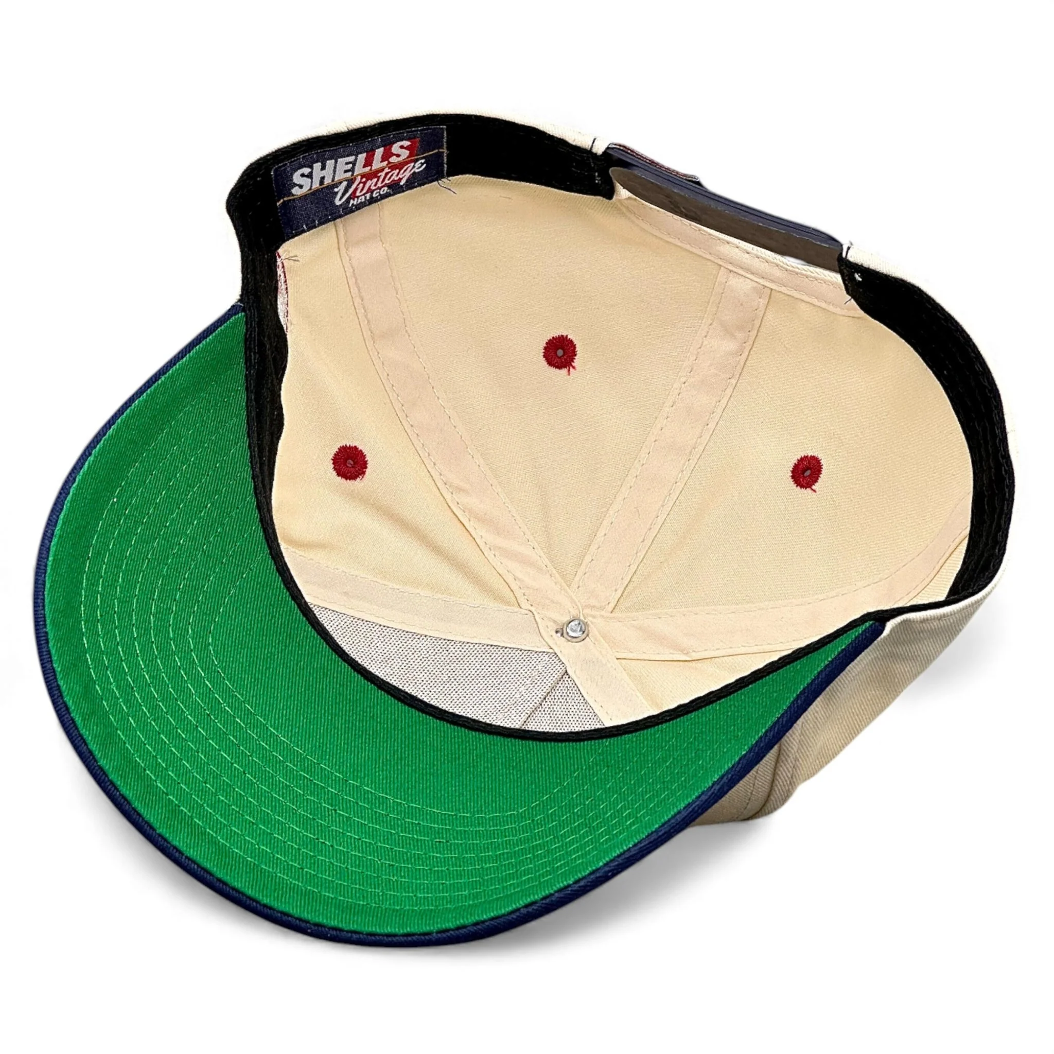 Houston Snapback - The Texan (Cream/Navy) - Image 9