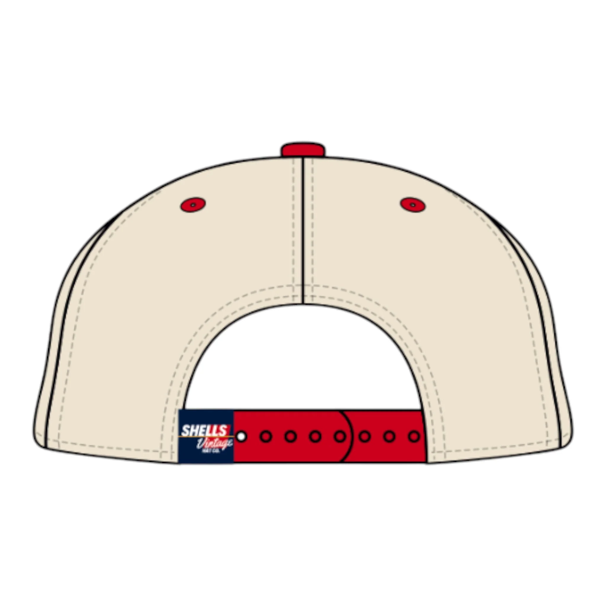 Raleigh Snapback - The Oak (Cream/Red) - Image 3