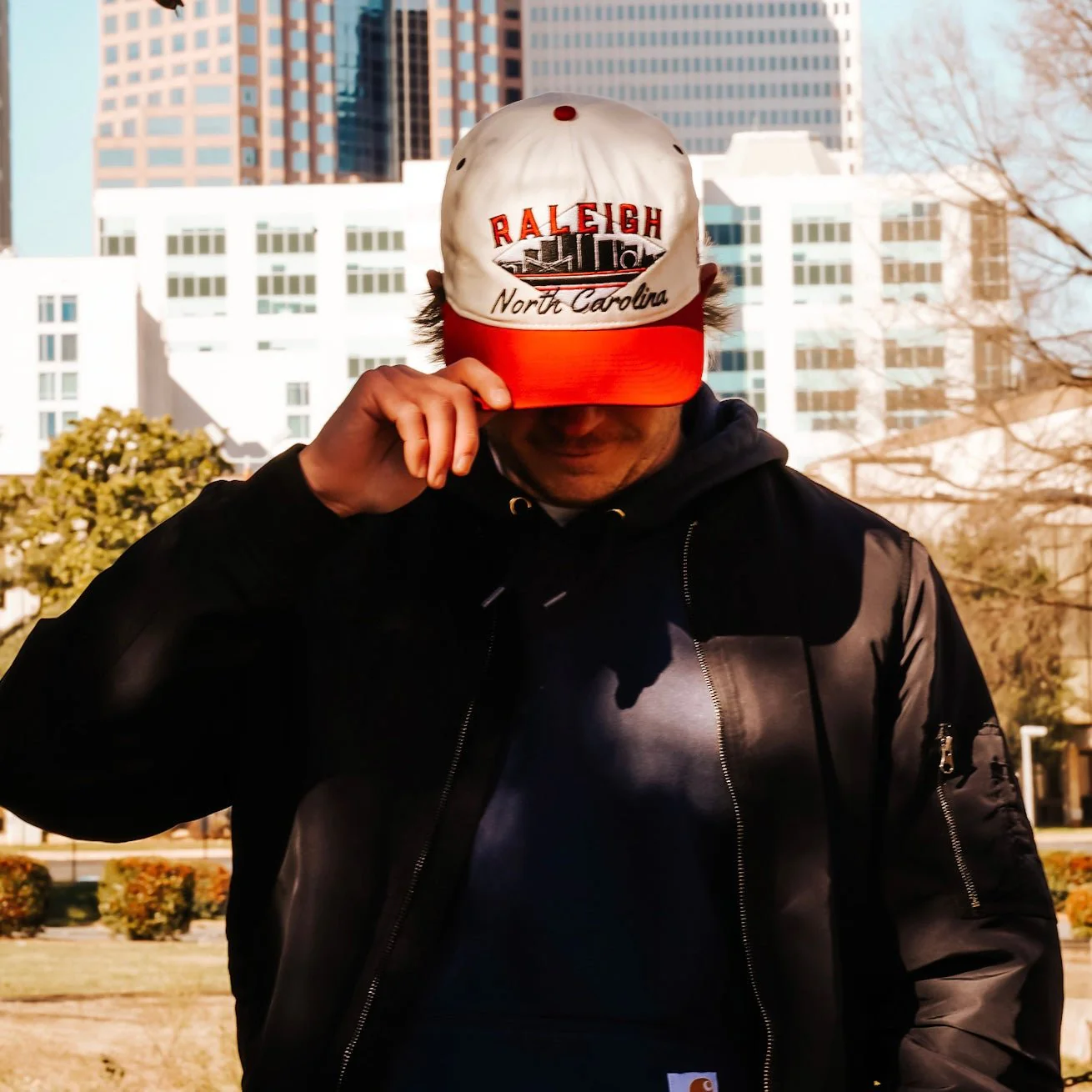 Raleigh Snapback - The Oak (Cream/Red) - Image 5