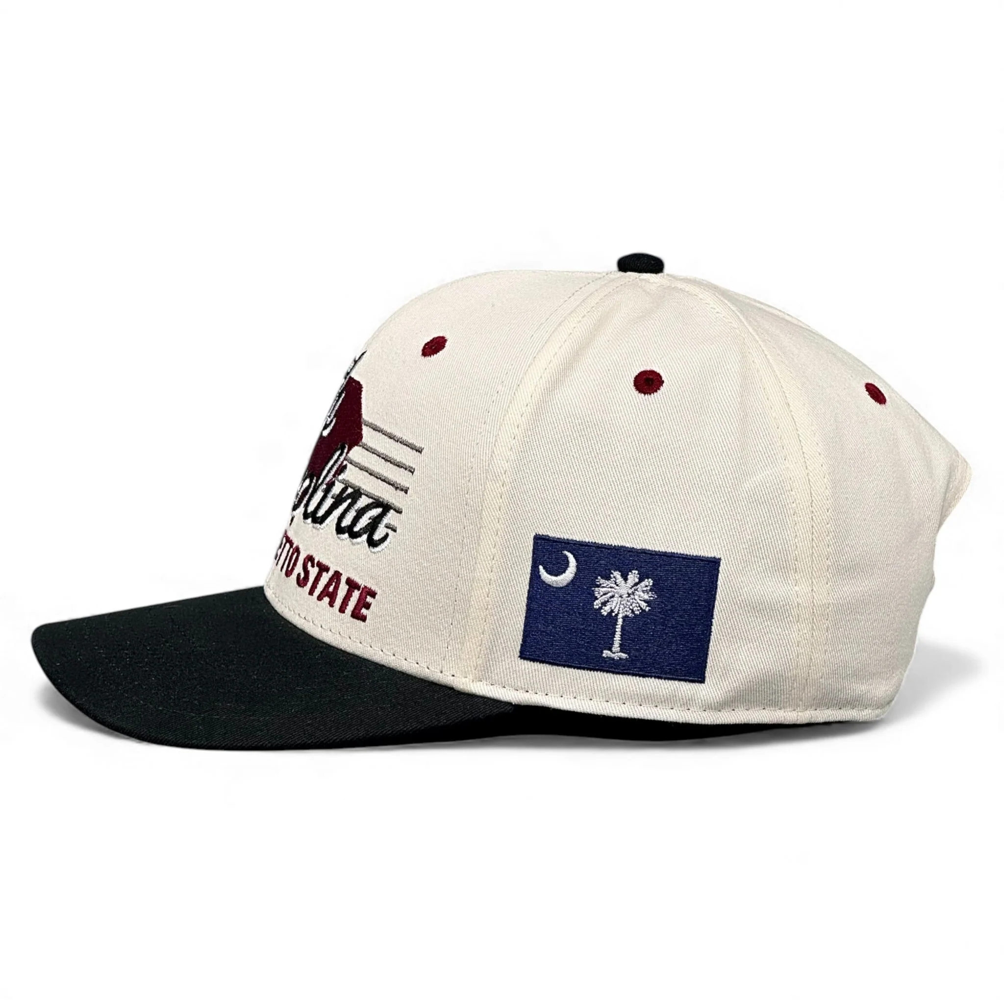South Carolina Snapback - The Willy B (Cream/Black) - Image 3