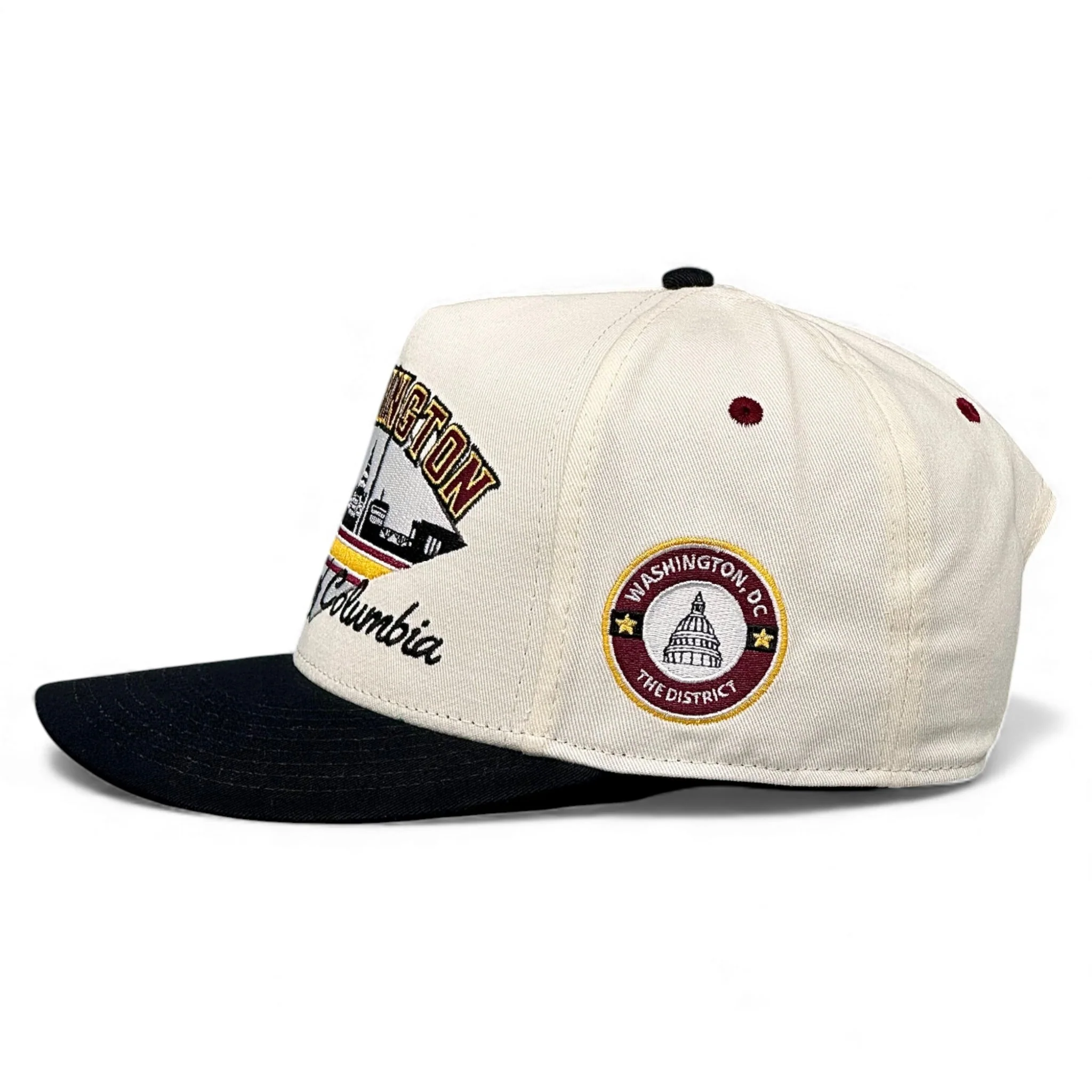 Washington D.C. Snapback - The Riggins (Cream/Black) - Image 3