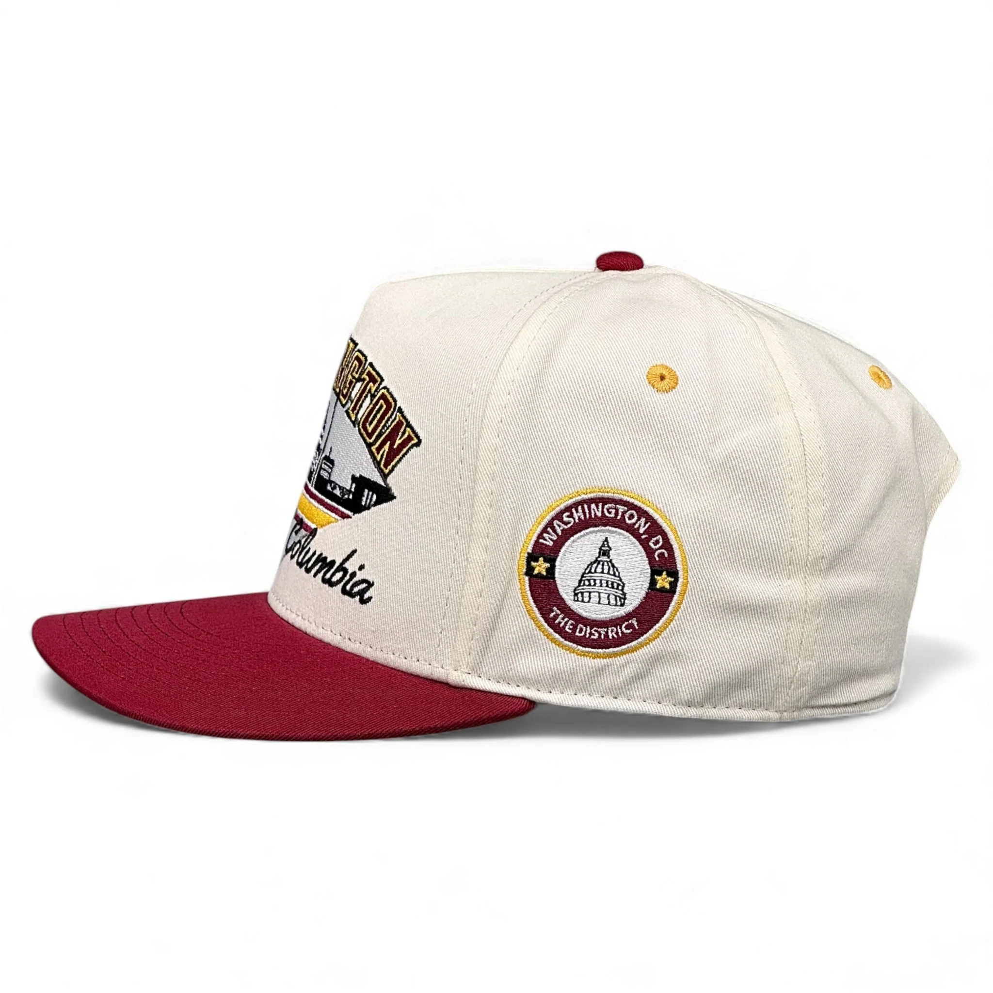 Washington D.C. Snapback - The Riggins (Cream/Crimson) - Image 3