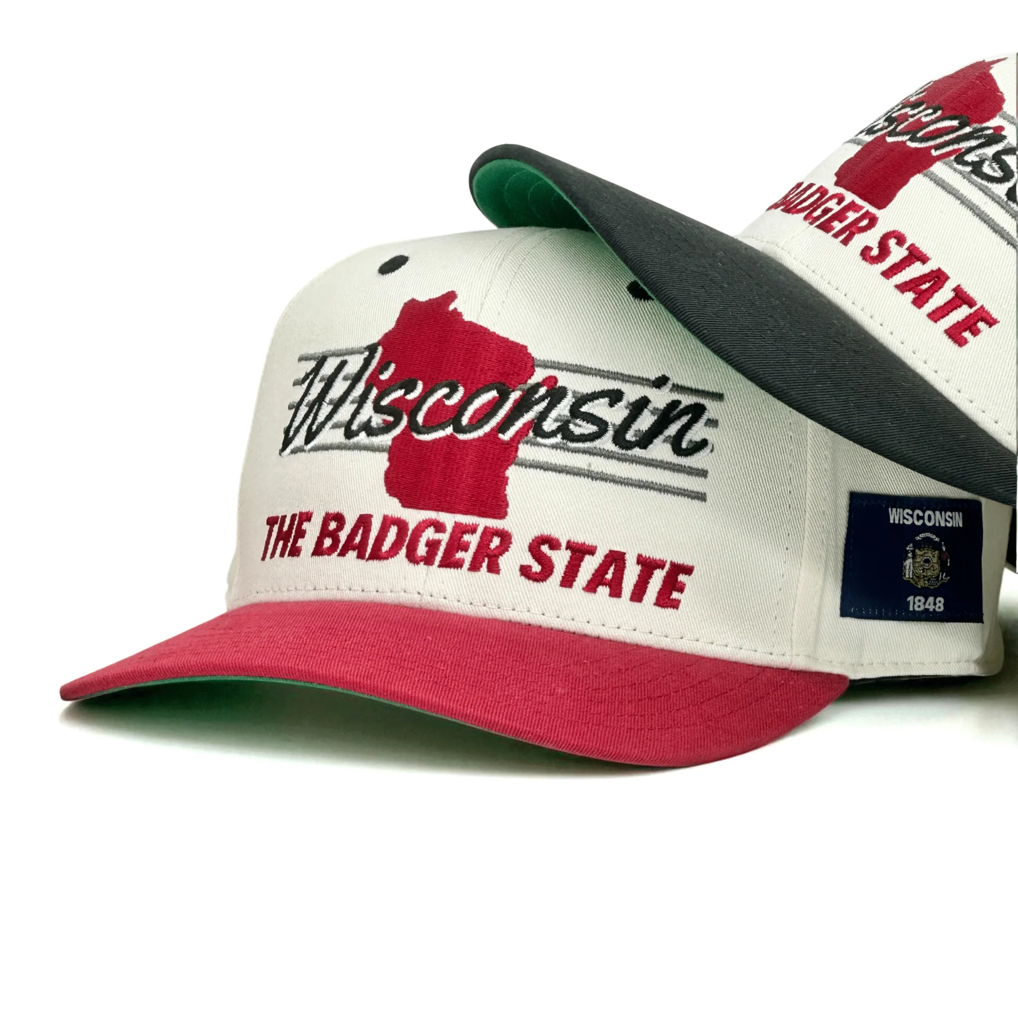 Wisconsin Snapback - The Watt (Cream/Red) - Image 8